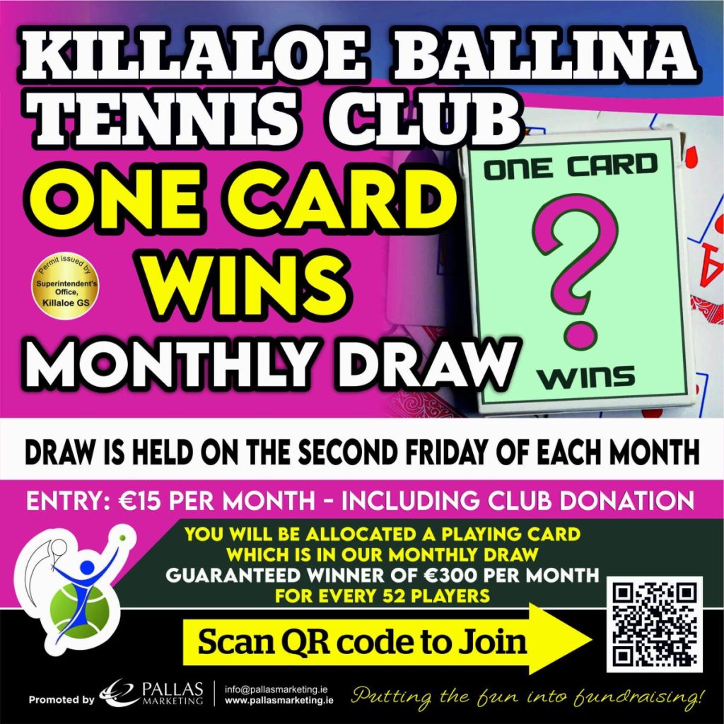 KillaloeBallinaTennisClub_OneCardWins_OnlinePoster